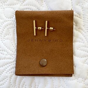 Jenny Bird Gold Minimal Bar Stud Earrings